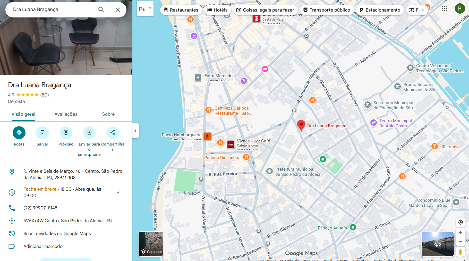 Localização no Google Maps